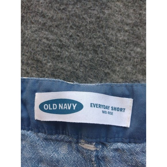 Old Navy Shorts Womens Sz 2 Blue Linen Shorties Polka Dot Everyday Short Shortys - Picture 4 of 12